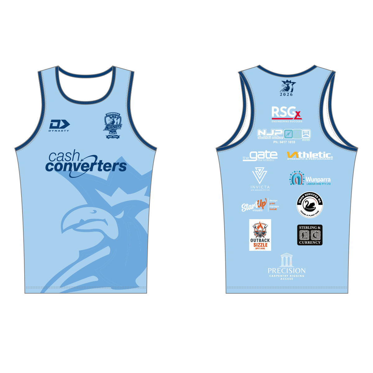 Fremantle Roosters RLC Training Singlet