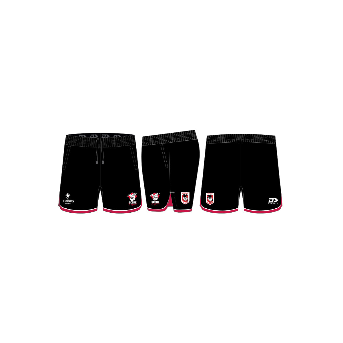 Score Dragons Pro Gym Short with Zip Pockets
