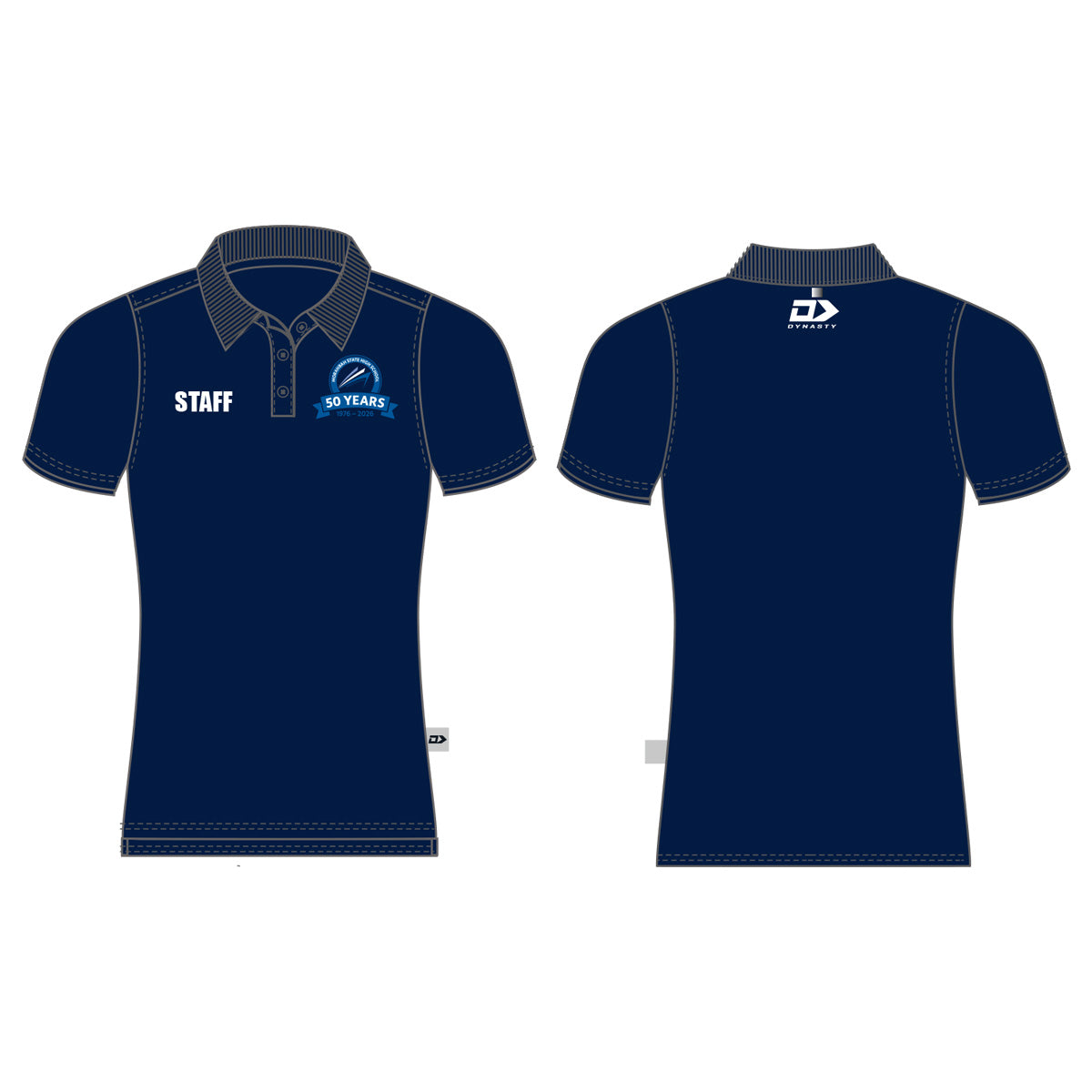 Moranbah State High School Ladies Stock Navy 50 Years Staff Polo