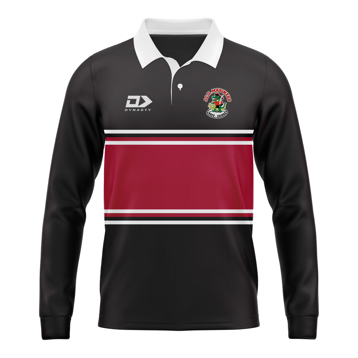 JCU Mariners Rugby Union LS Poly Cotton Jersey - With Custom Name & Number