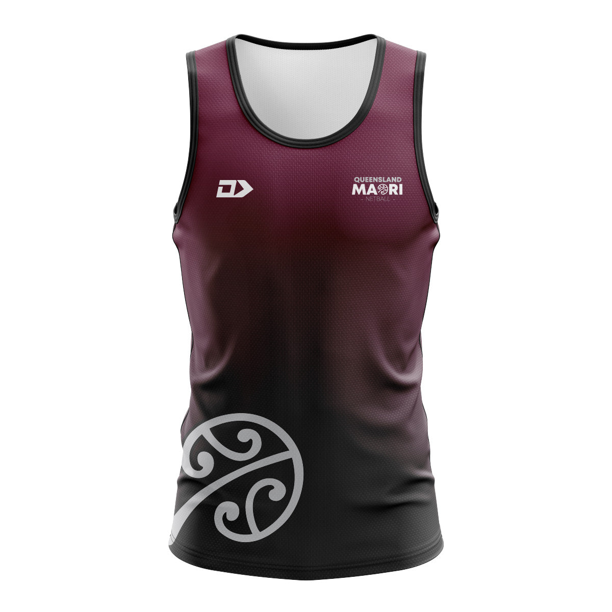 Queensland Maori Netball Club Training Singlet (NO BIB VELCRO)