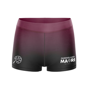 Queensland Maori Netball Club Ladies Mid Thigh Shorts